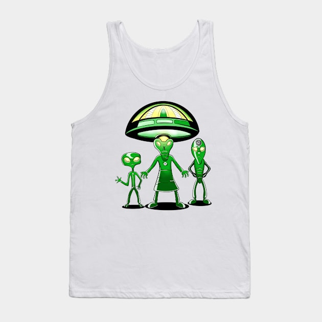 Friendly Aliens Tank Top by micho2591